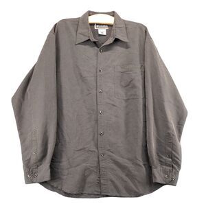 Columbia X.C.O Button Up Shirt Mens Large Long Sleeve Gray Chest Pocket Casual